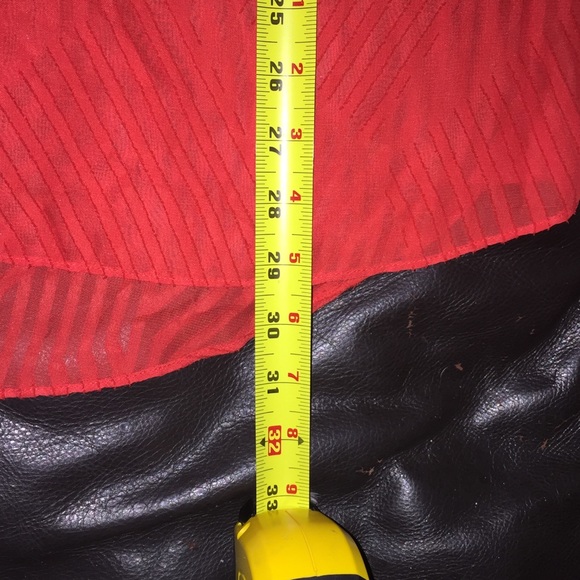 Vince Camuto sheer tunic red sleeveless sheer elegant burnout patterned XXL - Picture 14 of 15